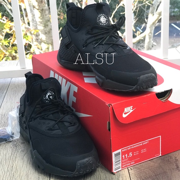 NWT Nike Air Huarache Drift Black Men’s AUTHENTIC - Picture 2 of 8